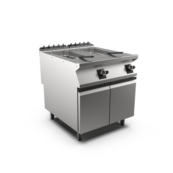 Mareno Twin Pan Gas Fryer FR98G15A - 15+15L