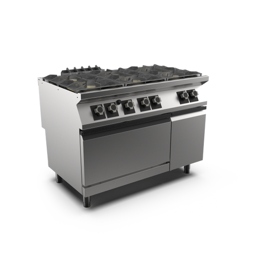 Mareno 6 Burner Gas Range PC912GFG - Gas Oven