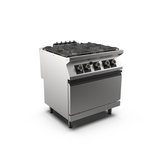 Mareno 4 Burner Gas Range PC98GFG - Gas Oven