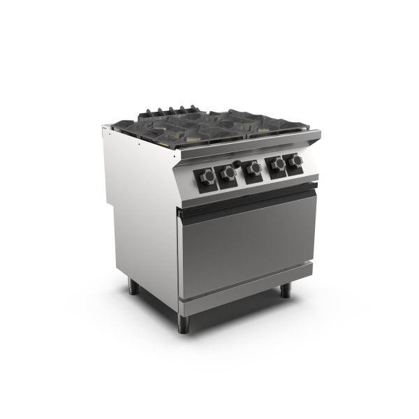 Mareno 4 Burner Gas Range PC98GFG - Gas Oven