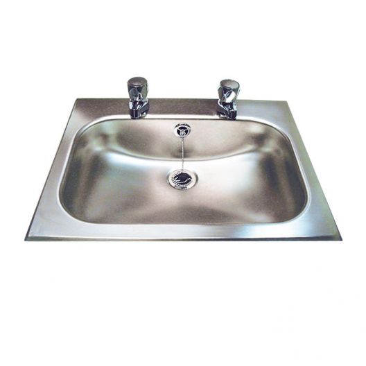 Classic Inset Stainless Steel Hand Basin With Tap Holes